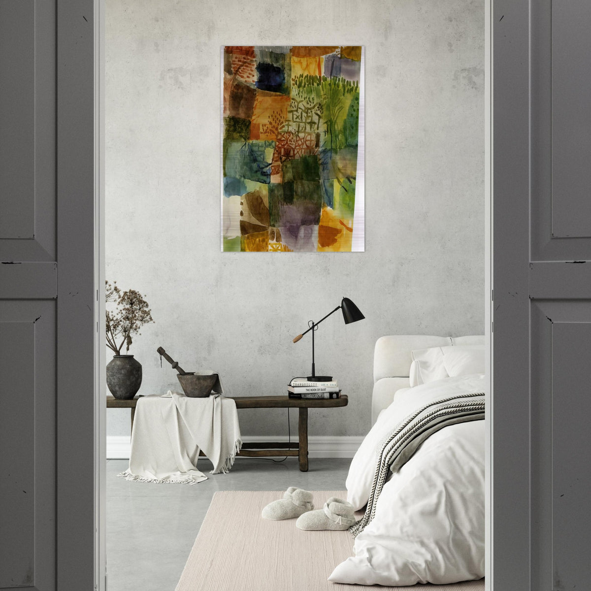 REMEMBRANCE OF A GARDEN 1914 - Paul Klee Brushed Aluminum Print - 70x100 cm / 28x40 inches | Paul Klee Aluminum Print | Paul Klee Prints