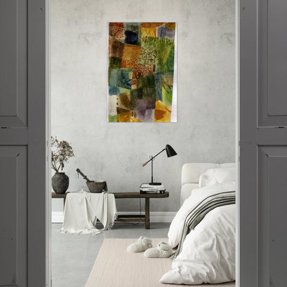 REMEMBRANCE OF A GARDEN 1914 - Paul Klee Brushed Aluminum Print - 70x100 cm / 28x40 inches | Paul Klee Aluminum Print | Paul Klee Prints