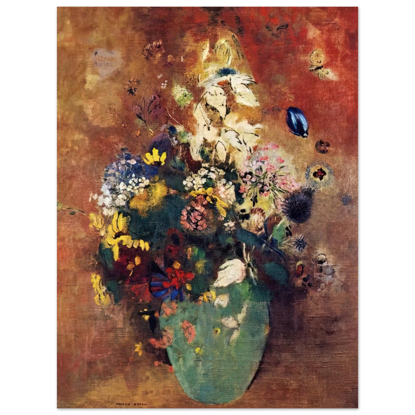Odilon Redon - GREEN VASE  75x100 cm / 30x40inches Fine Art Poster