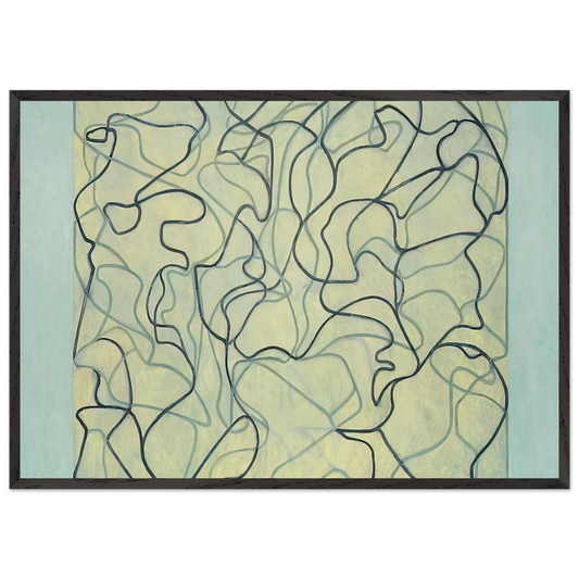 First Letter - 2009 - Brice Marden 70x100 cm / 28x40 inches Framed Art Print – Black Wooden Frame