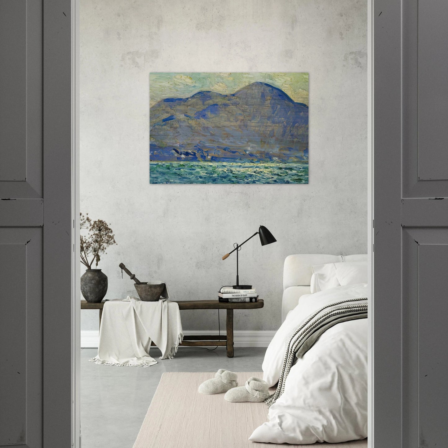 Mt. Beacon at Newburgh - Childe Hassam Brushed Aluminum Print - 70x100 cm / 28x40 inches | Childe Hassam Aluminum Print | Childe Hassam Prints