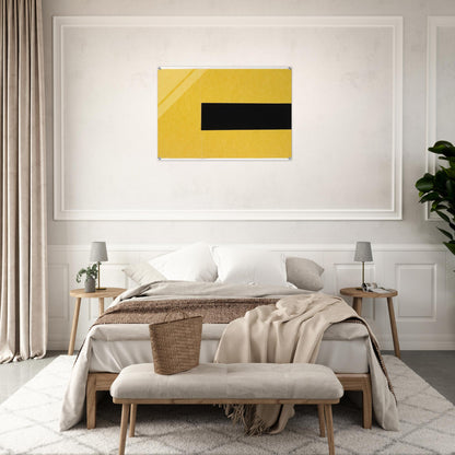 Black and Yellow from the series Line Form Color - Ellsworth Kelly Acrylic Print - 70x100 cm / 28x40″ inches