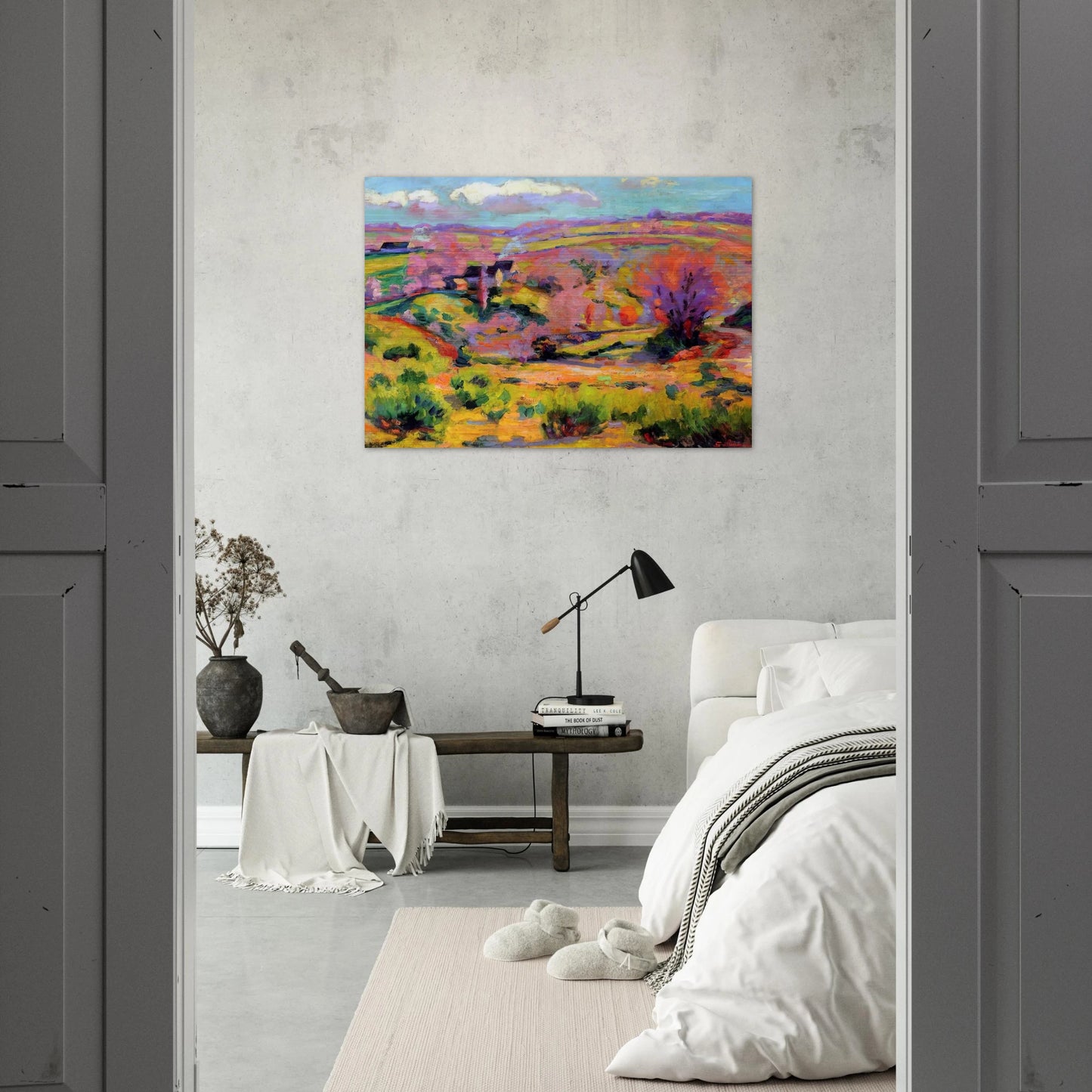 Landscape of Creuse at spring - Fauvism - Armand Guillaumin Brushed Aluminum Print - 70x100 cm / 28x40 inches | Armand Guillaumin Aluminum Print | Armand Guillaumin Prints