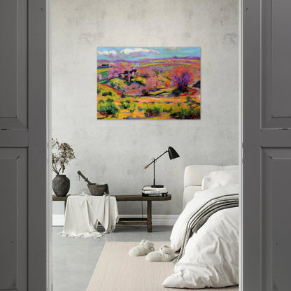 Landscape of Creuse at spring - Fauvism - Armand Guillaumin Brushed Aluminum Print - 70x100 cm / 28x40 inches | Armand Guillaumin Aluminum Print | Armand Guillaumin Prints