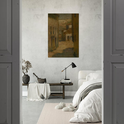 Street of Segovia - Tarsila do Amaral Brushed Aluminum Print - 70x100 cm / 28x40 inches | Tarsila do Amaral Aluminum Print | Tarsila do Amaral Prints