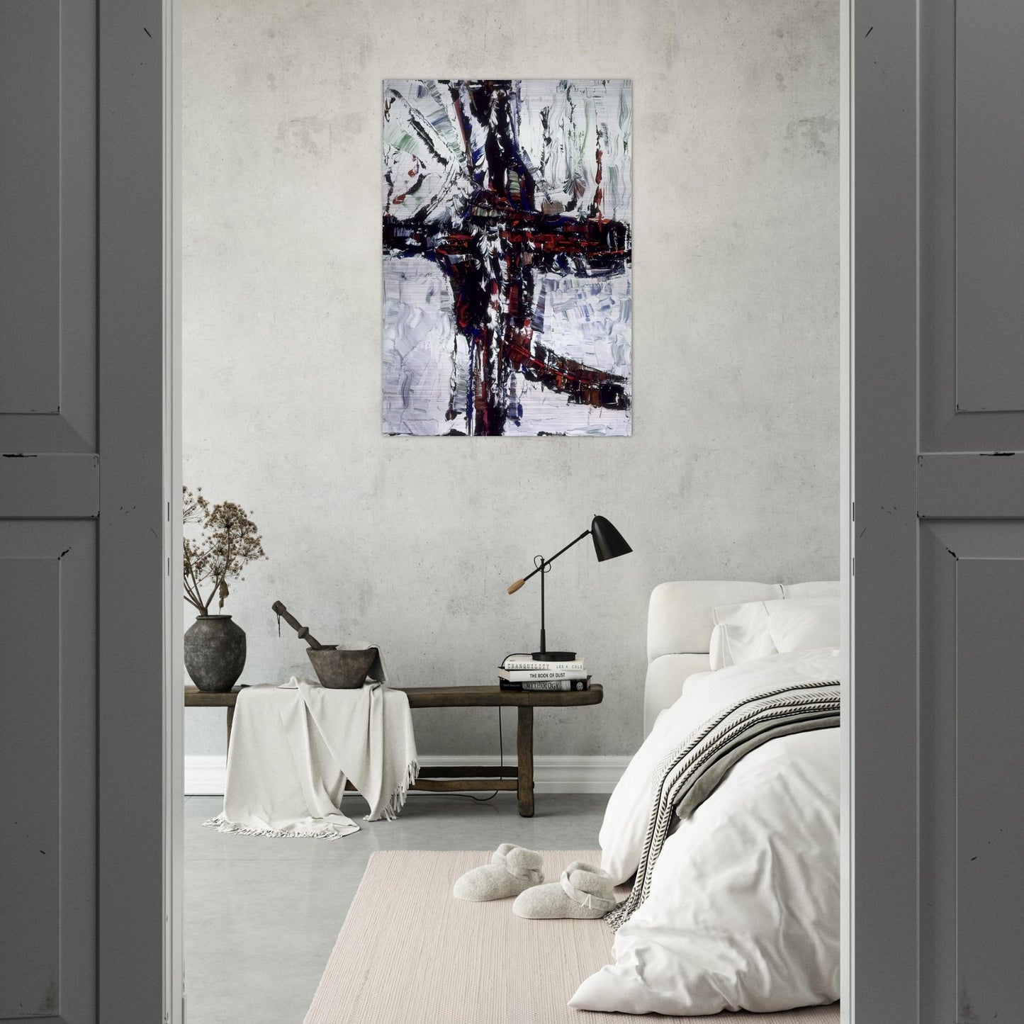 Chemin d hiver - Jean-Paul Riopelle Brushed Aluminum Print - 70x100 cm / 28x40 inches | Jean-Paul Riopelle Aluminum Print | Jean-Paul Riopelle Prints