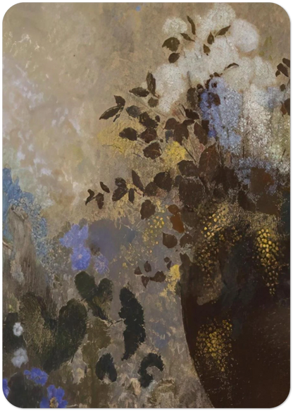 FLOWERS IN A BLACK VASE By Odilon Redon Pack of 10 Post Cards | Odilon Redon Post Cards | A6 (10.5 x 14.8 cm) - 4.1 x 5.8 inches