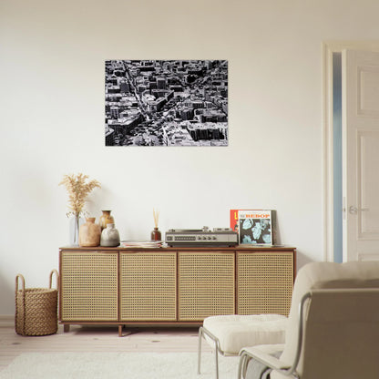 TOWNSCAPE MADRID - Gerhard Richter Brushed Aluminum Print - 70x100 cm / 28x40 inches | Gerhard Richter Aluminum Print | Gerhard Richter Prints