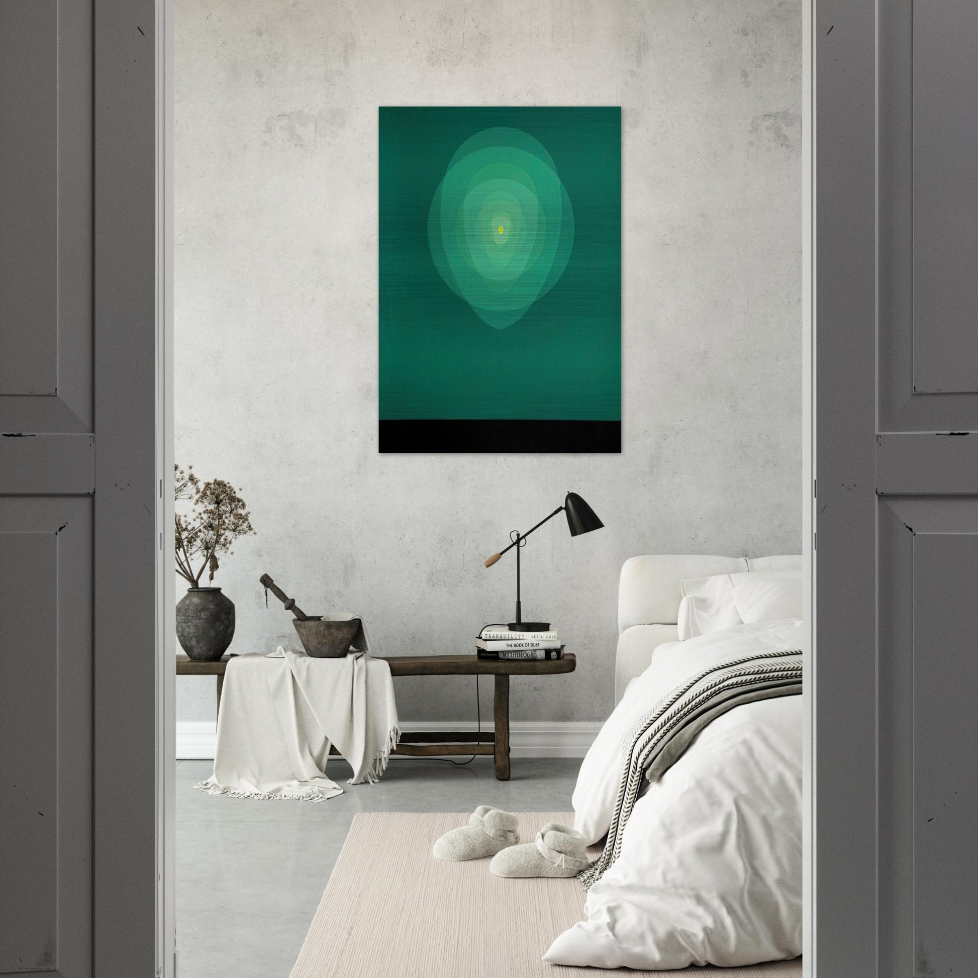 Green Mandala - 1969 - Clarence Holbrook Carter Brushed Aluminum Print - 70x100 cm / 28x40 inches | Clarence Holbrook Carter Aluminum Print | Clarence Holbrook Carter Prints