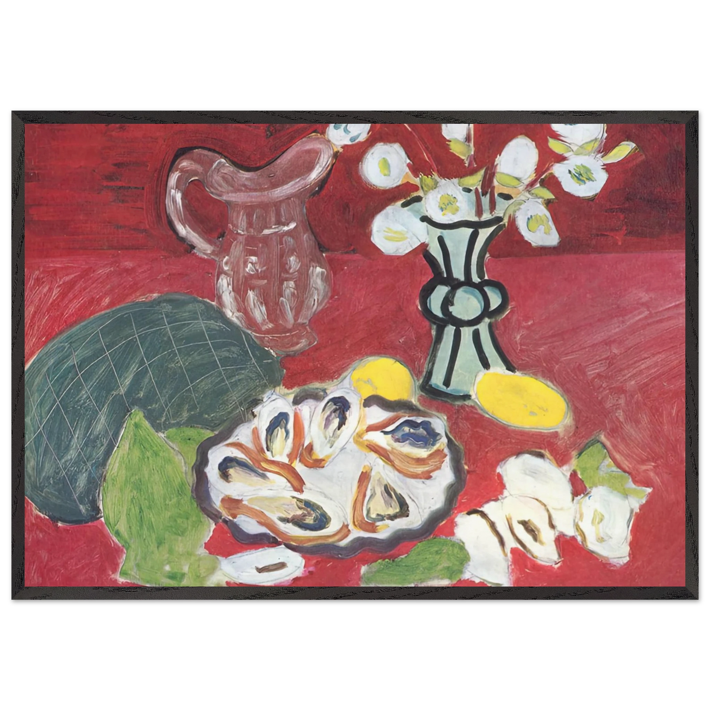 STILL LIFE WITH SHELLFISH 1940 - Henri Matisse 70x100 cm / 28x40 inches Framed Art Print – Black Wooden Frame