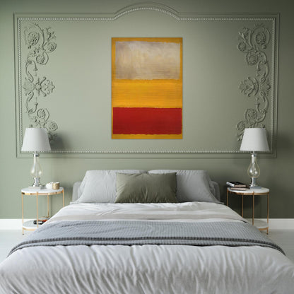 No. 13 White, Red on Yellow - Mark Rothko Brushed Aluminum Print - 70x100 cm / 28x40 inches | Mark Rothko Aluminum Print | Mark Rothko Prints