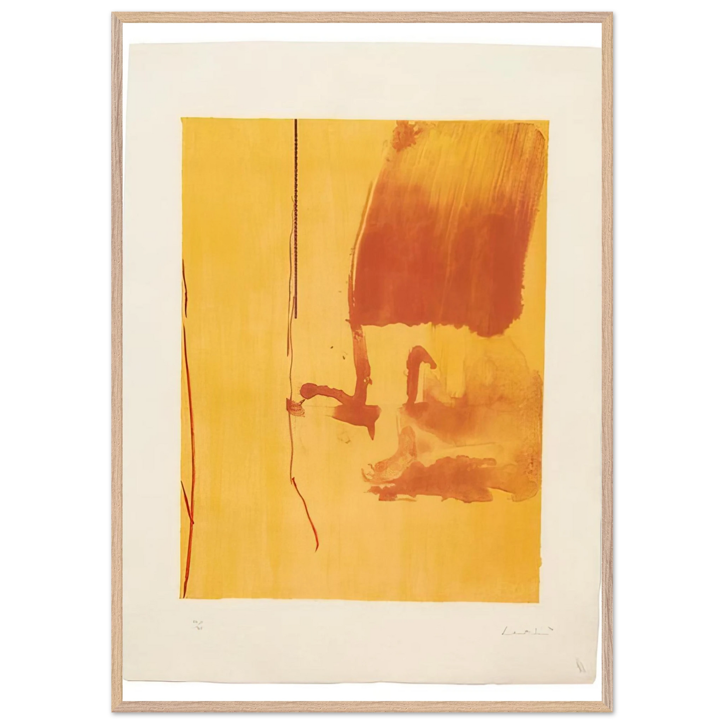 Helen Frankenthaler - Harvest - 1976 Wall art - 45x60 cm / 18x24 inches - Premium Wooden Framed Poster With Fine Art Paper-canvas - Wood frame