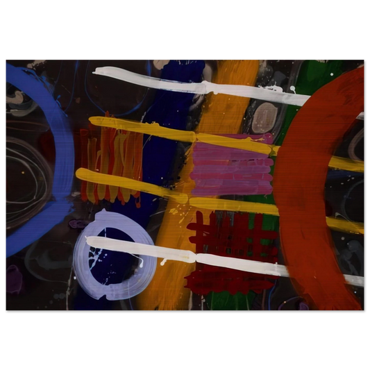 Buchanan - 1987 - Albert Irvin Brushed Aluminum Print - 70x100 cm / 28x40 inches | Albert Irvin Aluminum Print | Albert Irvin Prints