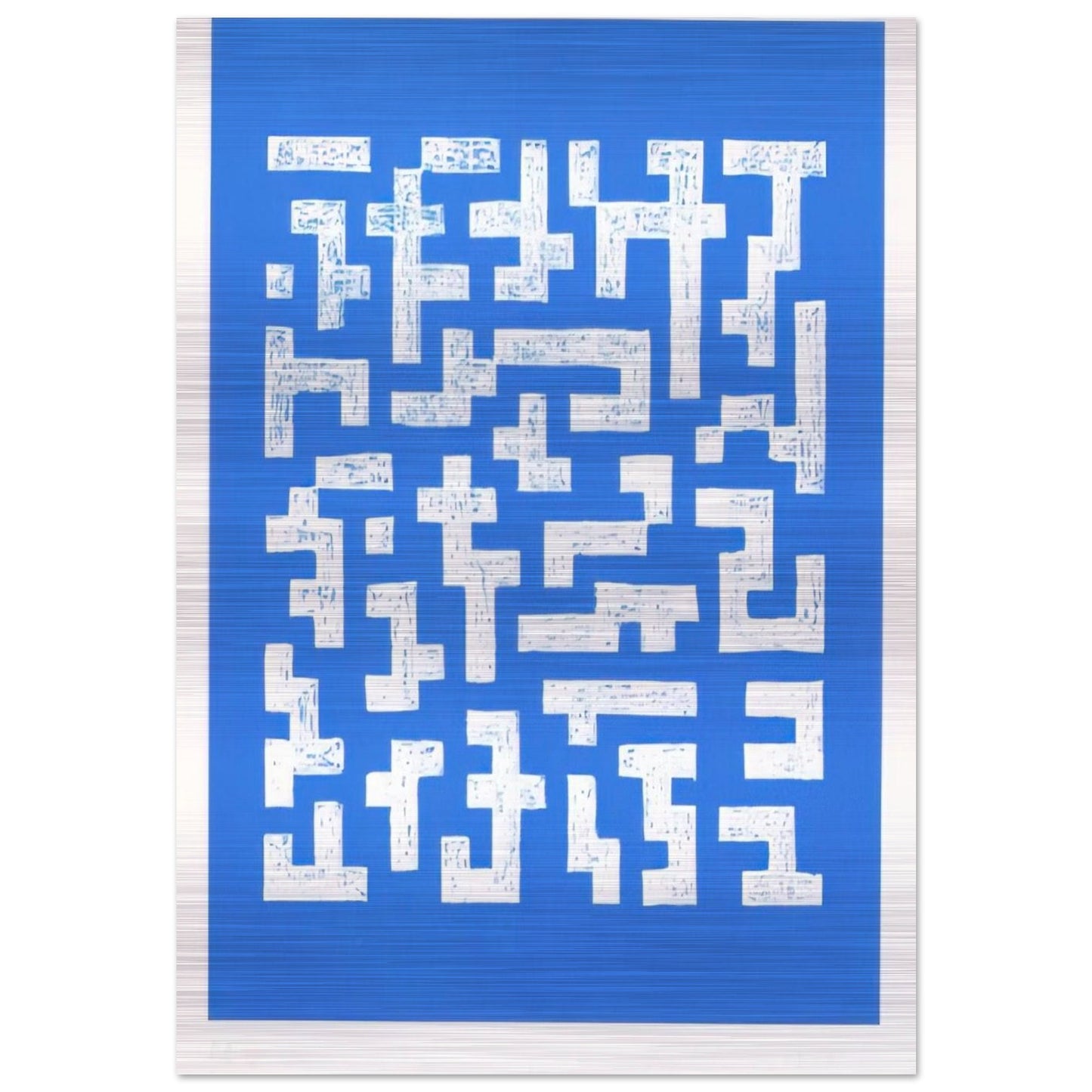DOUBLE IMPRESSION IV 1978 - Anni Albers Brushed Aluminum Print - 70x100 cm / 28x40 inches | Anni Albers Aluminum Print | Anni Albers Prints