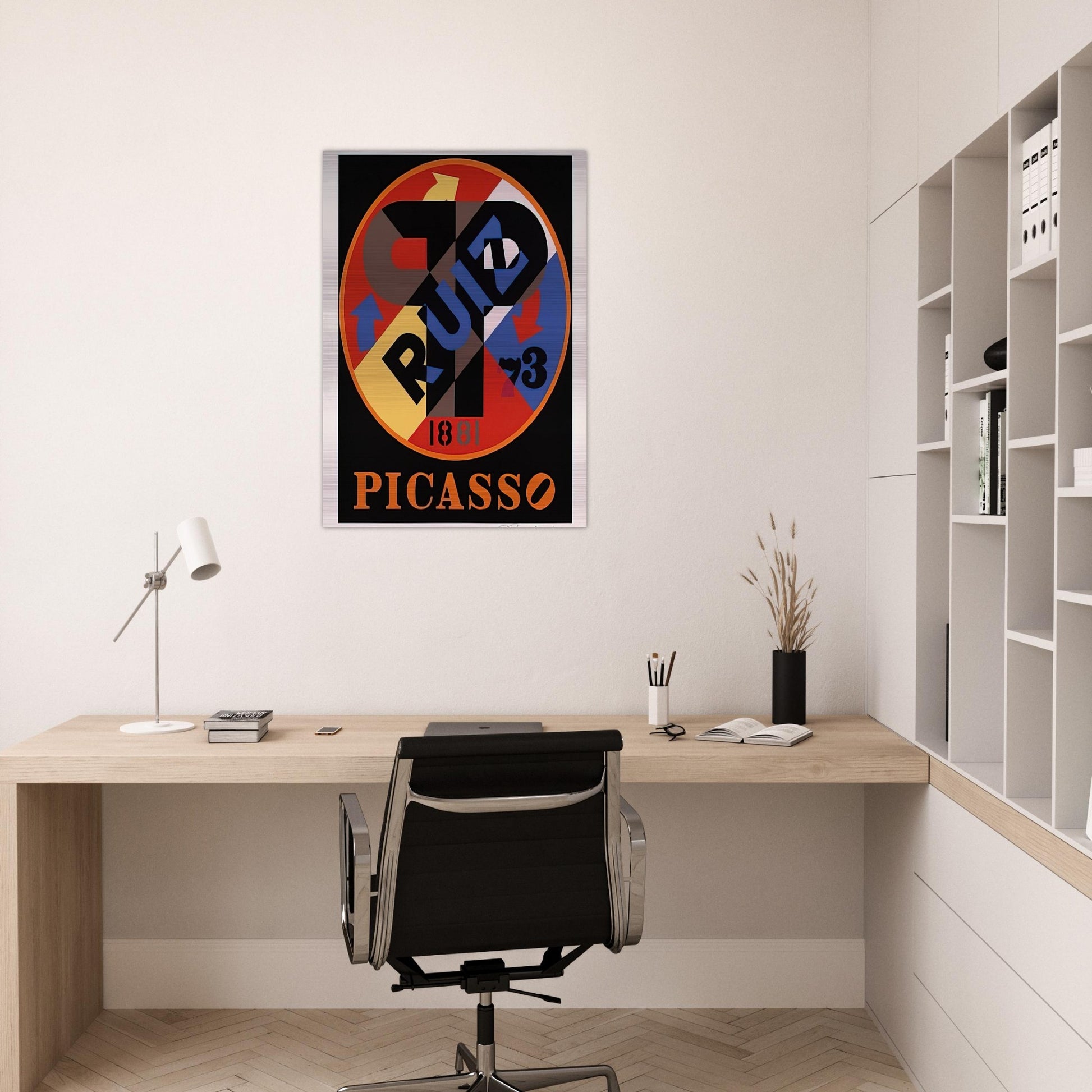 Picasso, The American Dream - Robert Indiana Brushed Aluminum Print - 70x100 cm / 28x40 inches | Robert Indiana Aluminum Print | Robert Indiana Prints
