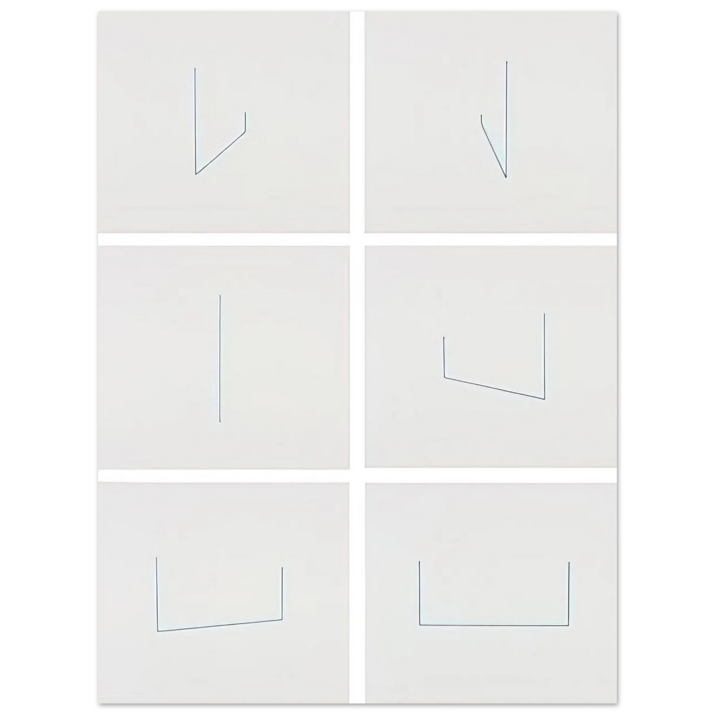 Fred Sandback - Six Lithographs - 1975  75x100 cm / 30x40inches Fine Art Poster