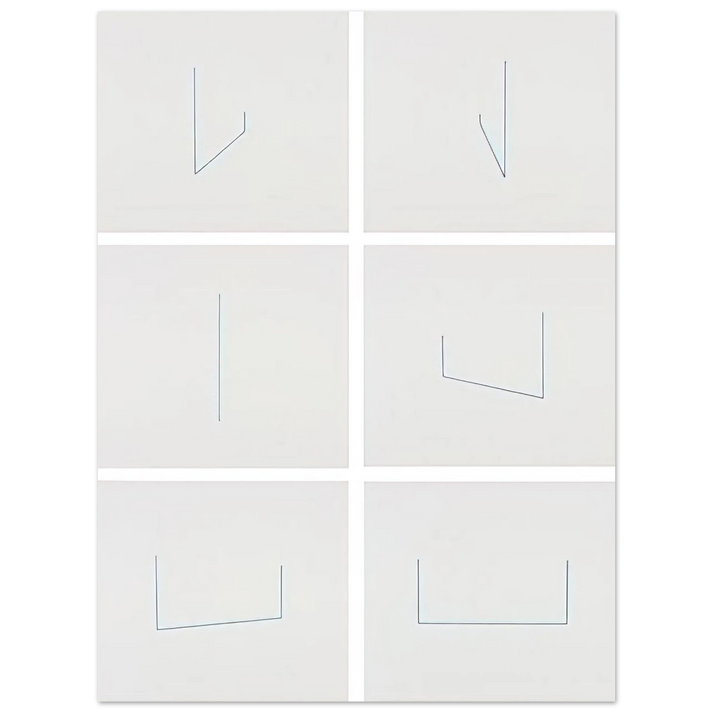 Fred Sandback - Six Lithographs - 1975  75x100 cm / 30x40inches Fine Art Poster