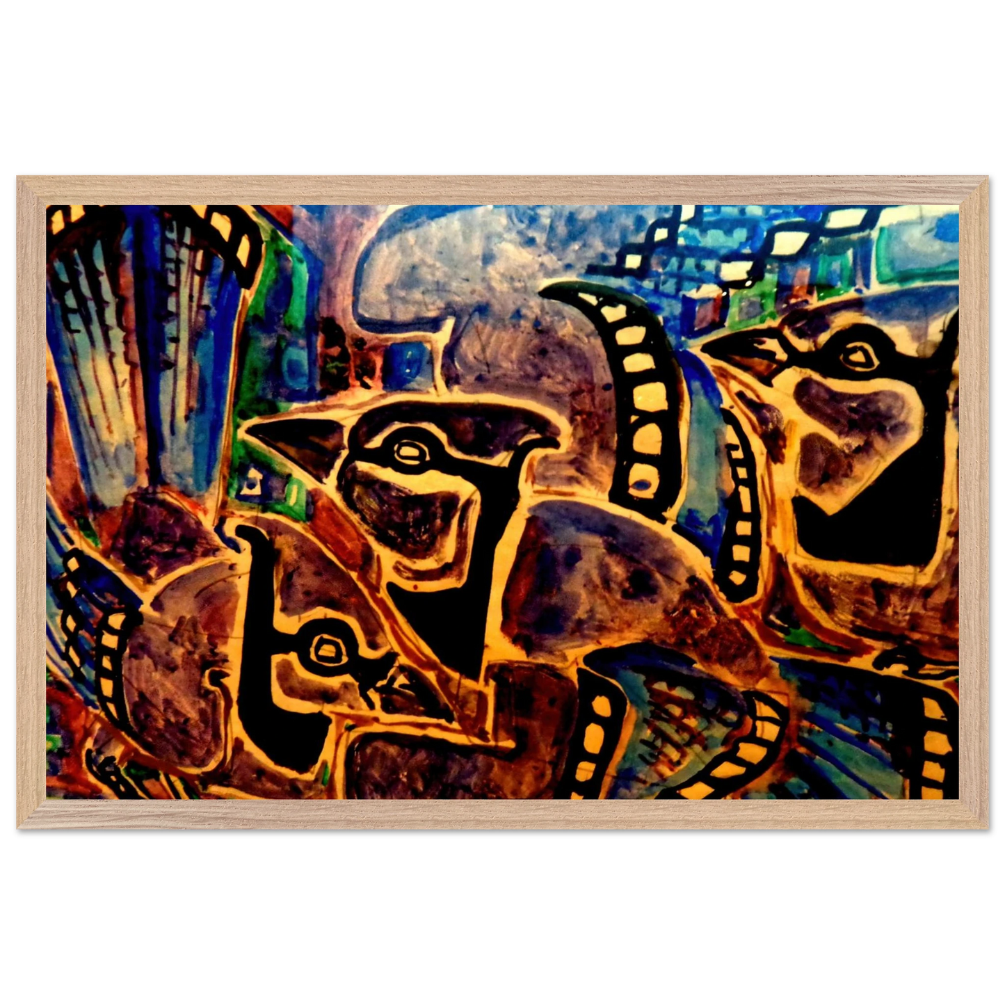 Walter Inglis Anderson - Walter Anderson Wall art - A1 (59.4 x 84.1  cm) - Premium Wooden Framed Poster With Fine Art Paper-canvas - Black frame