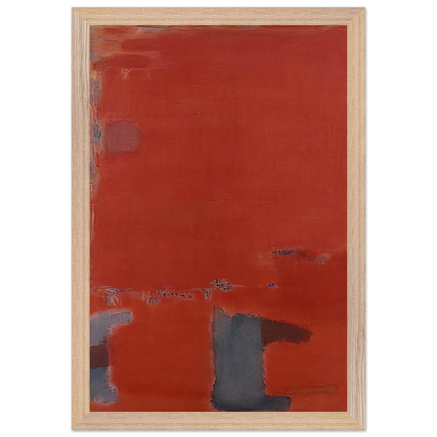 Mark Rothko - No. 21 - c.1949  New York , United States Wall Art - 60x80 cm / 24x32 inches - Premium Wooden Framed Poster With Fine Art Paper-canvas - Black frame
