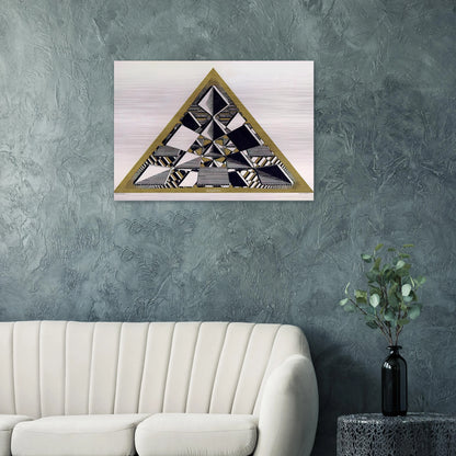 THREE INTERSECTING PLANES COLOUR - MC Escher Brushed Aluminum Print - 70x100 cm / 28x40 inches | MC Escher Aluminum Print | MC Escher Prints
