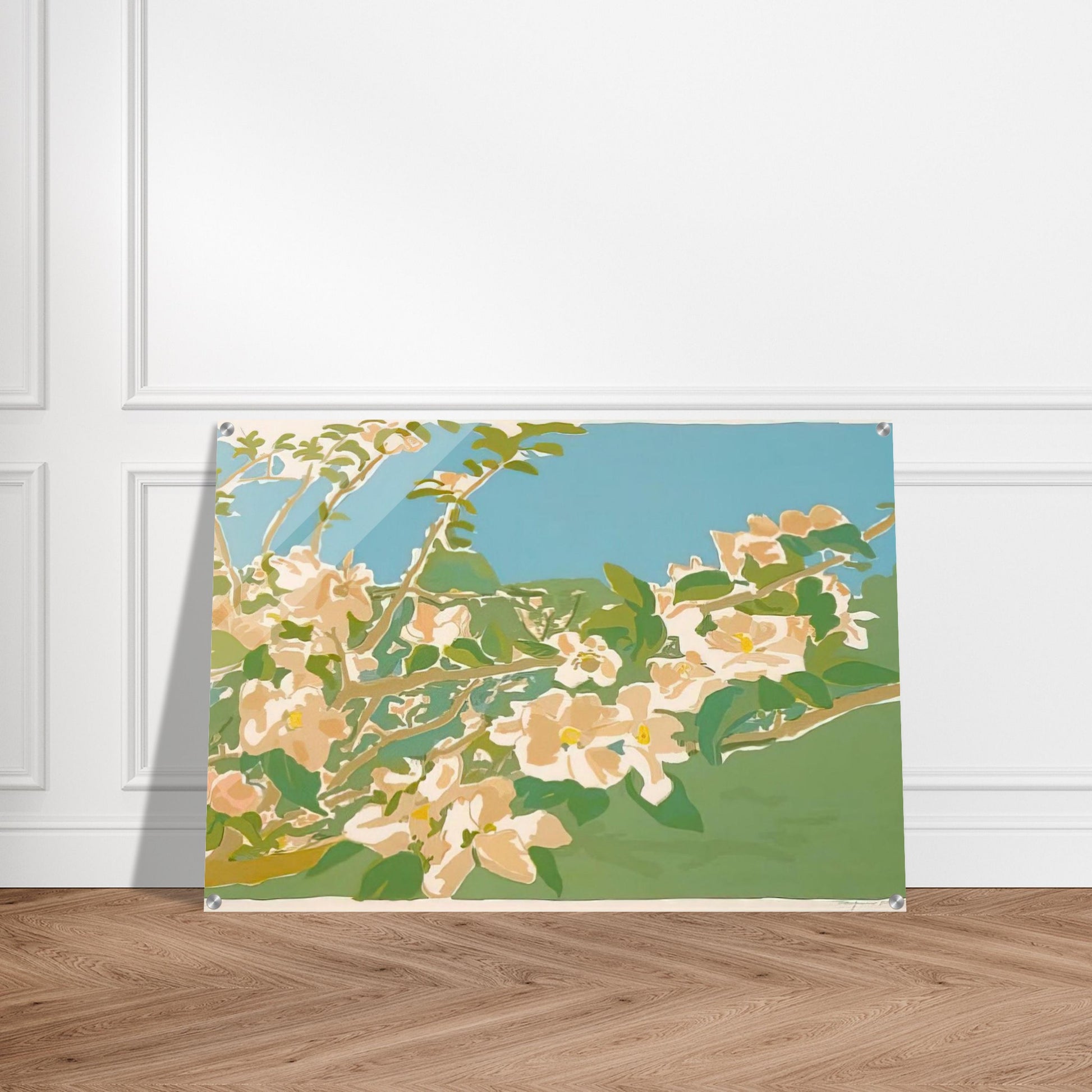 APPLE BLOSSOMS II 1974 - Fairfield Porter Acrylic Print - 70x100 cm / 28x40″ inches