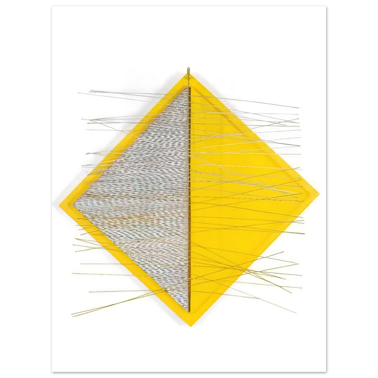 Jesus Rafael Soto - PETITE LOSANGE JAUNE  75x100 cm / 30x40inches Fine Art Poster