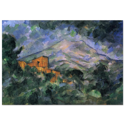 Montagne Sainte-Victoire and the Black Chateau - Paul Cézanne Brushed Aluminum Print - 70x100 cm / 28x40 inches | Paul Cézanne Aluminum Print | Paul Cézanne Prints