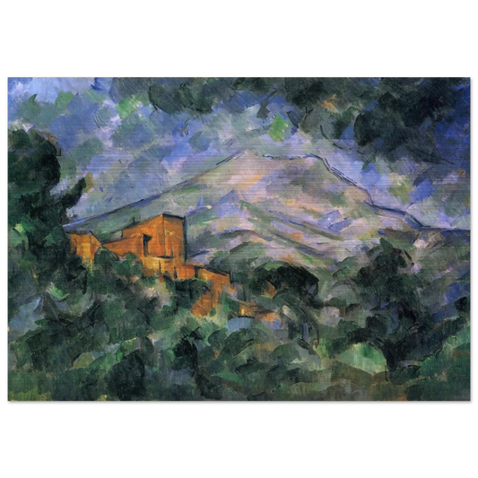 Montagne Sainte-Victoire and the Black Chateau - Paul Cézanne Brushed Aluminum Print - 70x100 cm / 28x40 inches | Paul Cézanne Aluminum Print | Paul Cézanne Prints