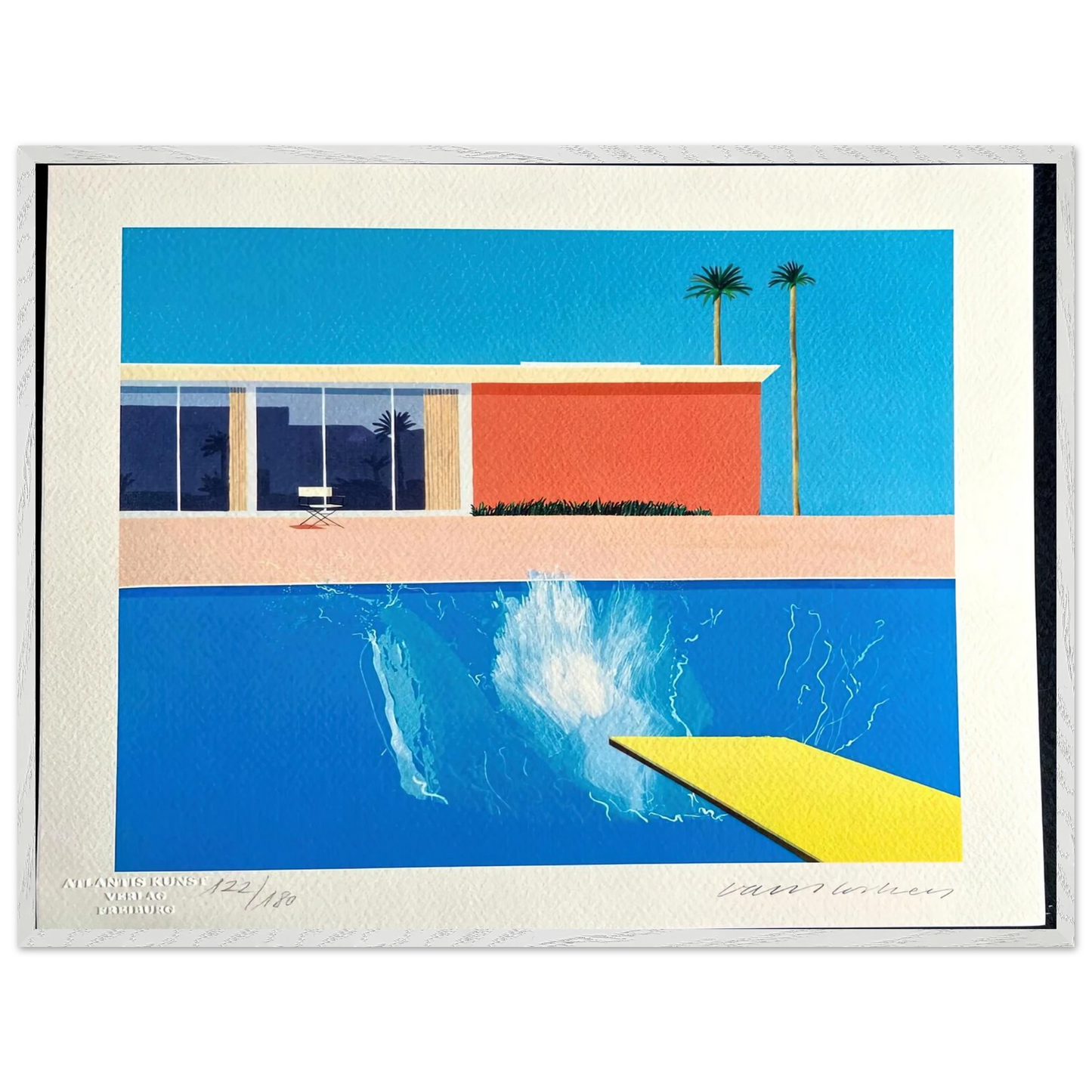 David Hockney - David Hockney Wall art - 20x25 cm / 8x10 inches - Premium Wooden Framed Poster With Fine Art Paper-canvas - Wood frame