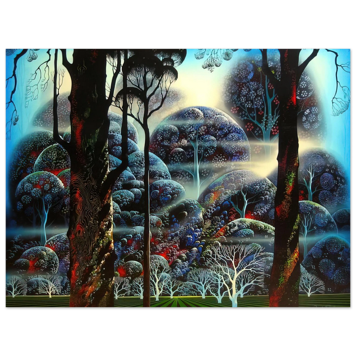 Eyvind Earle - Mist in the Dark Woods  75x100 cm / 30x40inches Fine Art Poster