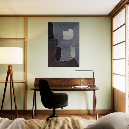 Composition - 1950 - Nicolas de Stael Brushed Aluminum Print - 70x100 cm / 28x40 inches | Nicolas de Stael Aluminum Print | Nicolas de Stael Prints