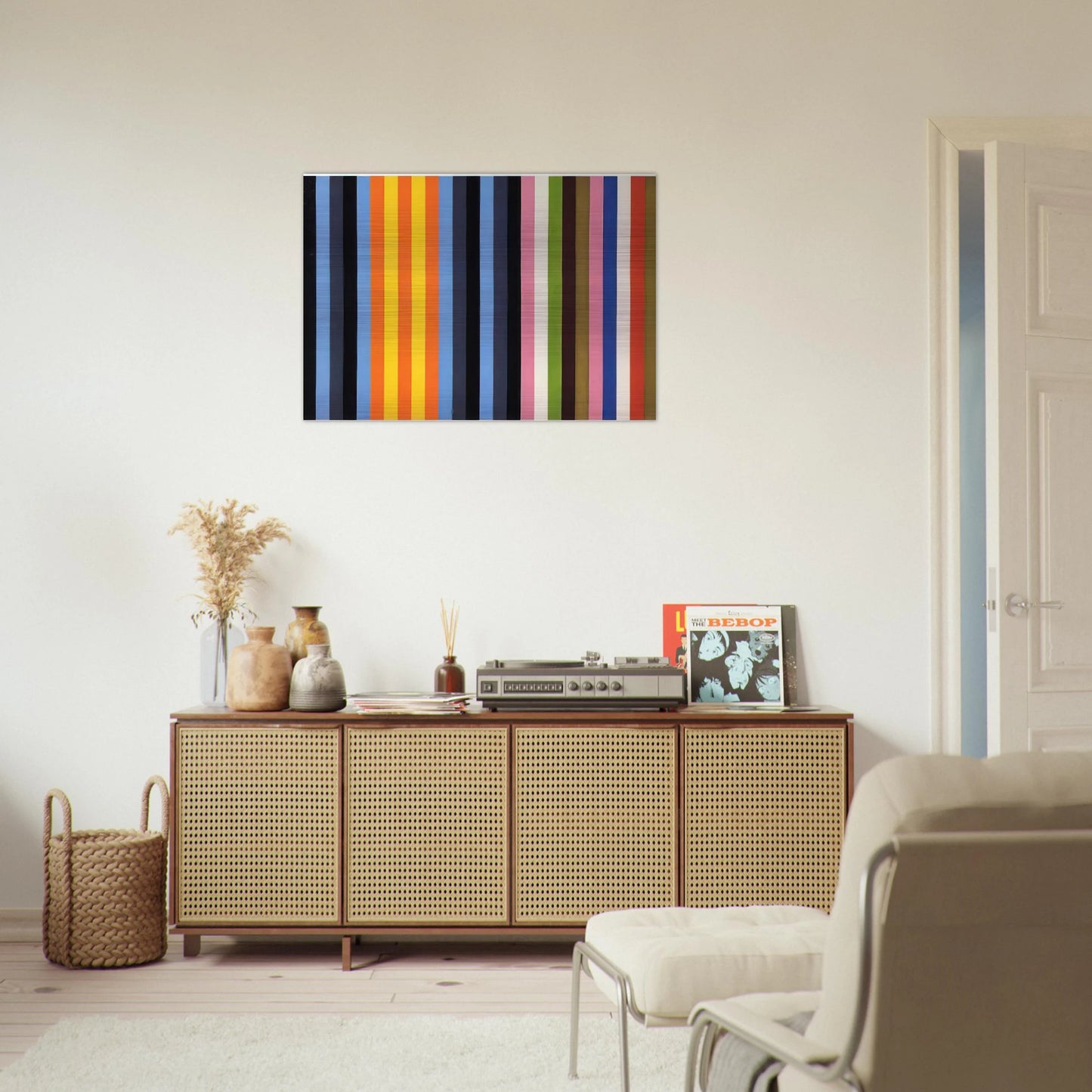 Flower Machine - 1964 - Gene Davis Brushed Aluminum Print - 70x100 cm / 28x40 inches | Gene Davis Aluminum Print | Gene Davis Prints