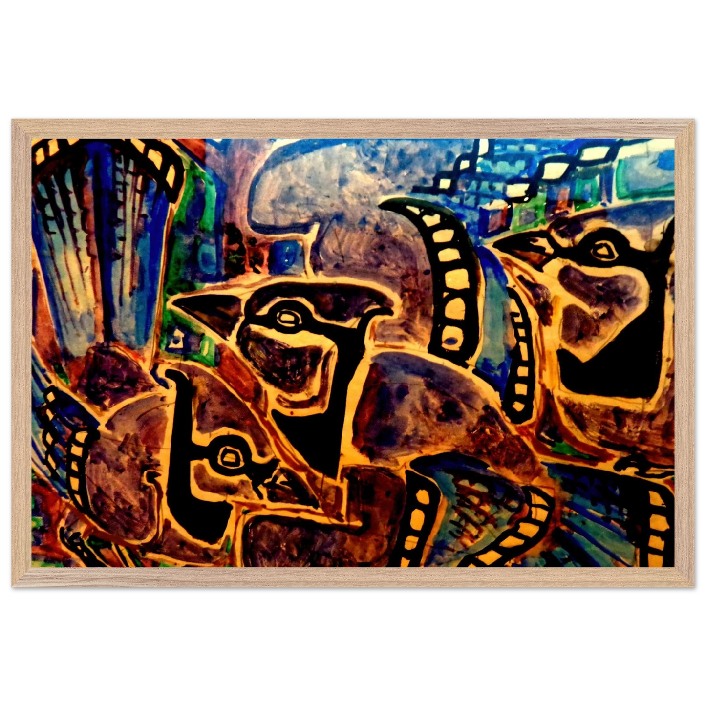 Walter Inglis Anderson - Walter Anderson Wall art - A3 (29.7 x 42  cm) - Premium Wooden Framed Poster With Fine Art Paper-canvas - Black frame