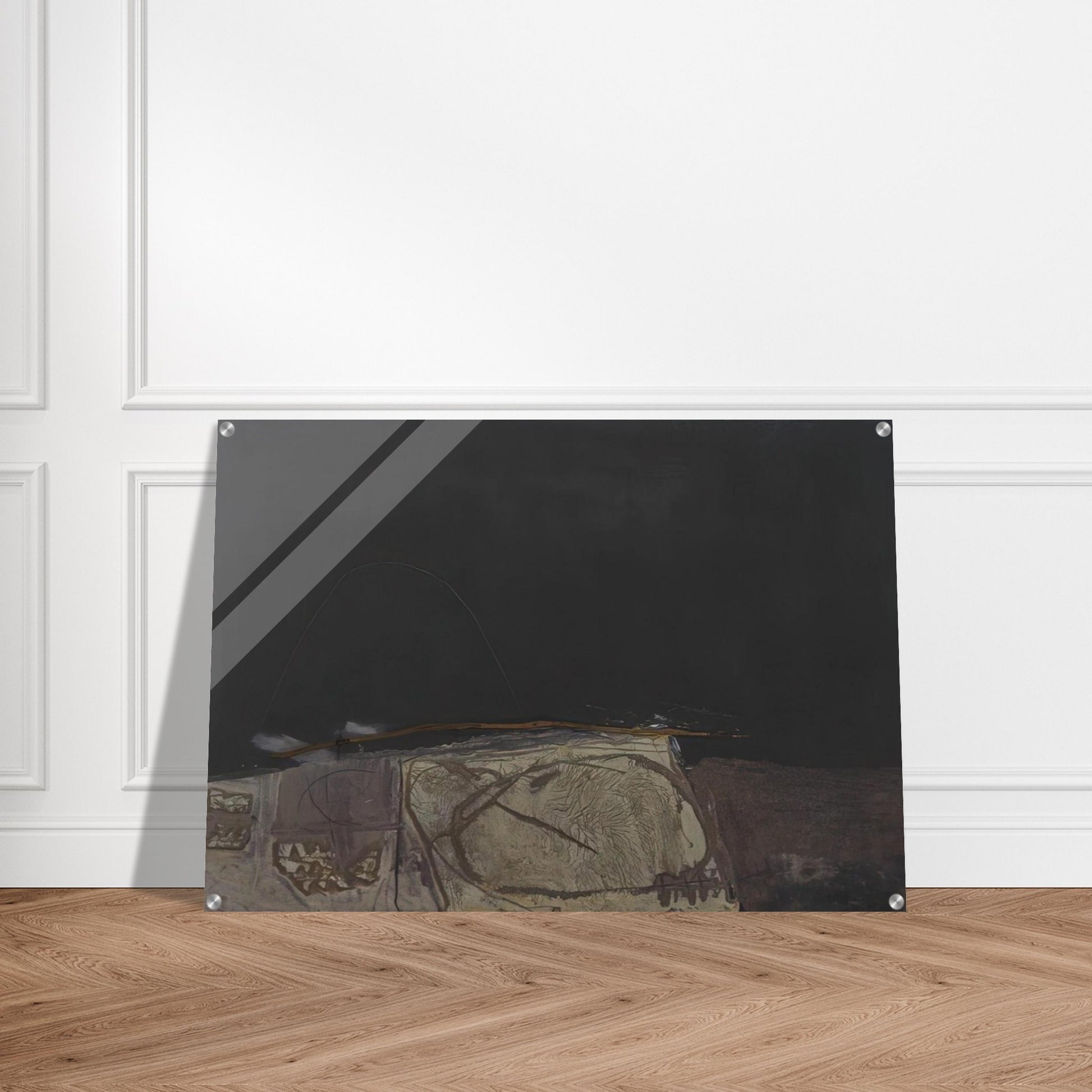 GREY AND GREEN PAINTING 1957 - Antoni Tapies Acrylic Print - 70x100 cm / 28x40″ inches