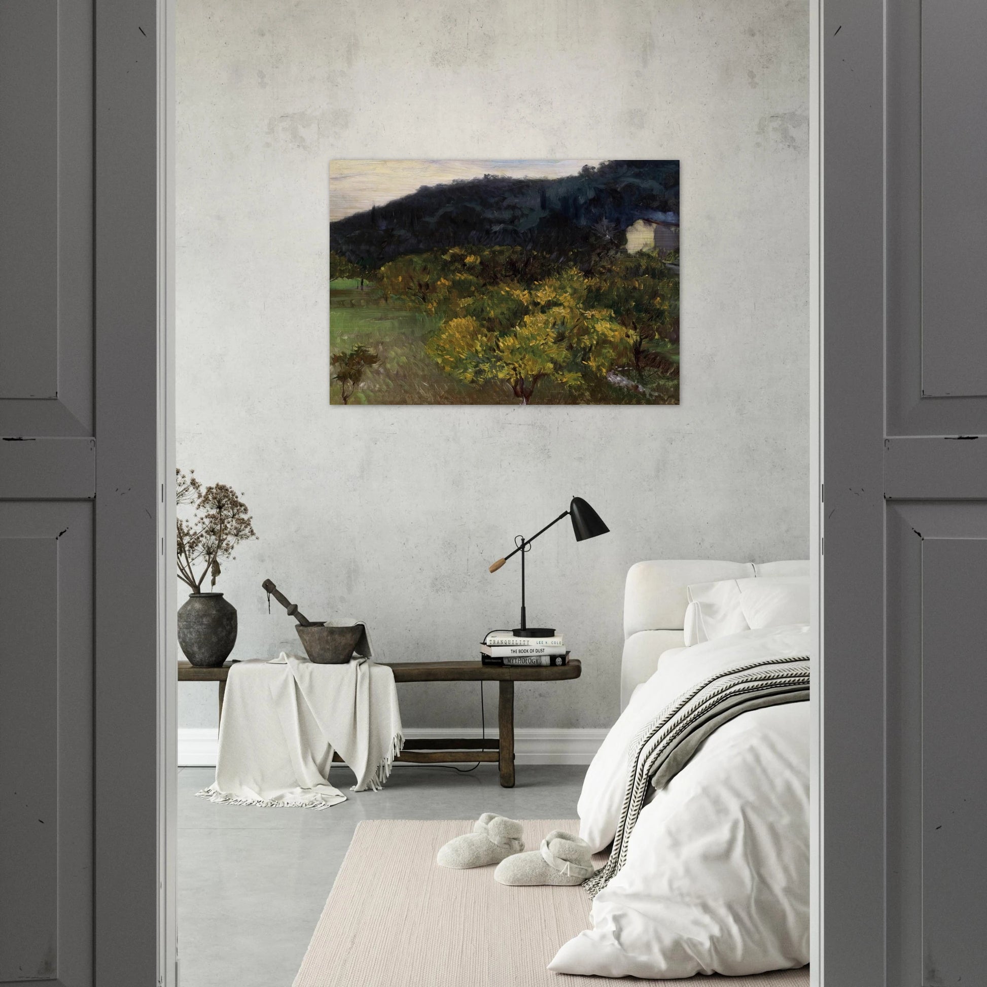 Landscape near Grasse - John Singer Sargent Brushed Aluminum Print - 70x100 cm / 28x40 inches | John Singer Sargent Aluminum Print | John Singer Sargent Prints