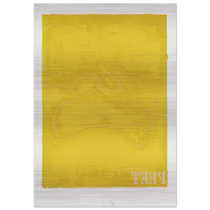 FEET 1974 - Jasper Johns Brushed Aluminum Print - 70x100 cm / 28x40 inches | Jasper Johns Aluminum Print | Jasper Johns Prints
