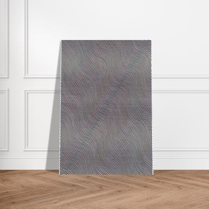 UNTITLED DIAGONAL CURVE 1966 - Bridget Riley Brushed Aluminum Print - 70x100 cm / 28x40 inches | Bridget Riley Aluminum Print | Bridget Riley Prints