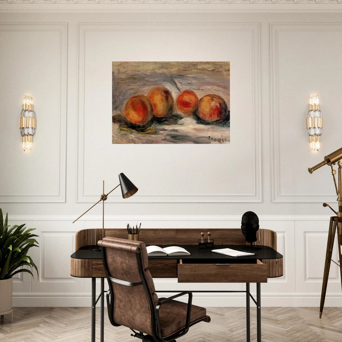 Peaches - Pierre-Auguste Renoir Brushed Aluminum Print - 70x100 cm / 28x40 inches | Pierre-Auguste Renoir Aluminum Print | Pierre-Auguste Renoir Prints