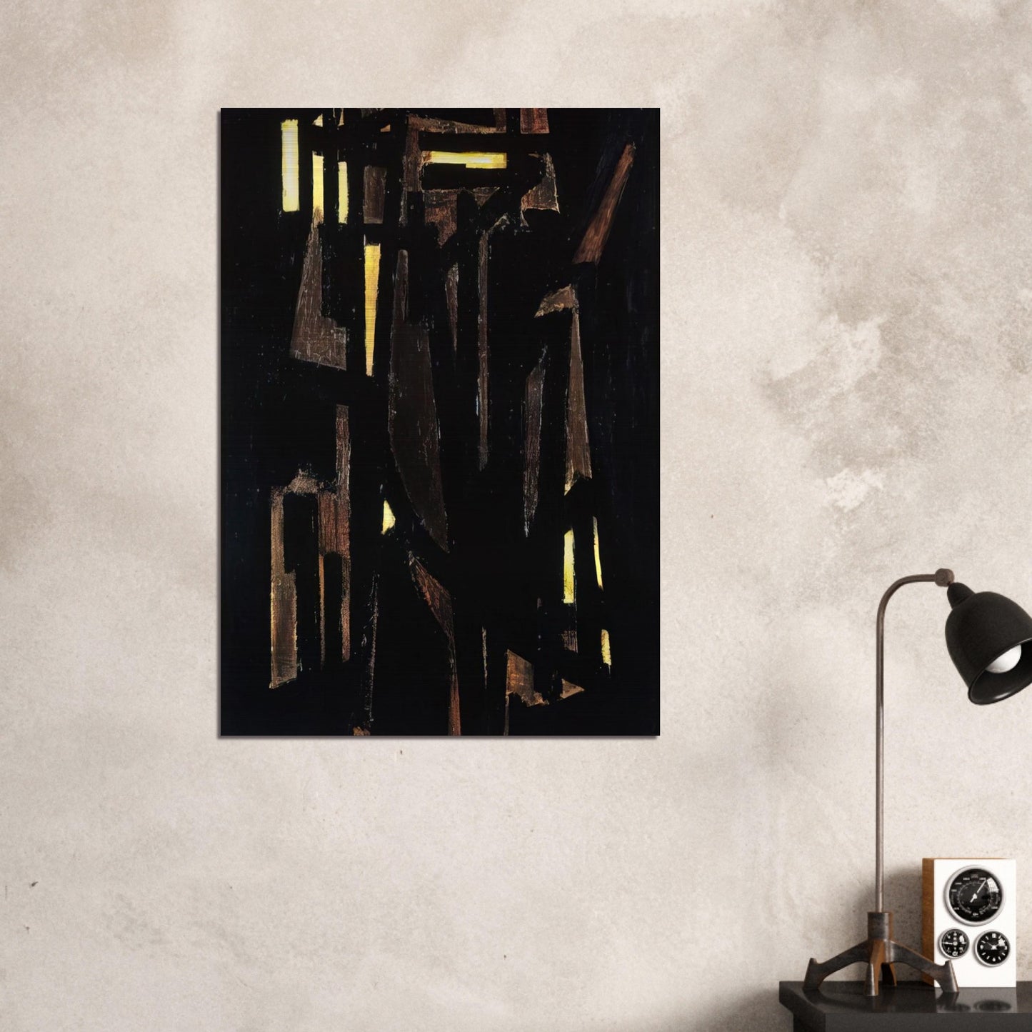 Peinture 146 x 114 cm, 1950 - 1950 - Pierre Soulages Brushed Aluminum Print - 70x100 cm / 28x40 inches | Pierre Soulages Aluminum Print | Pierre Soulages Prints