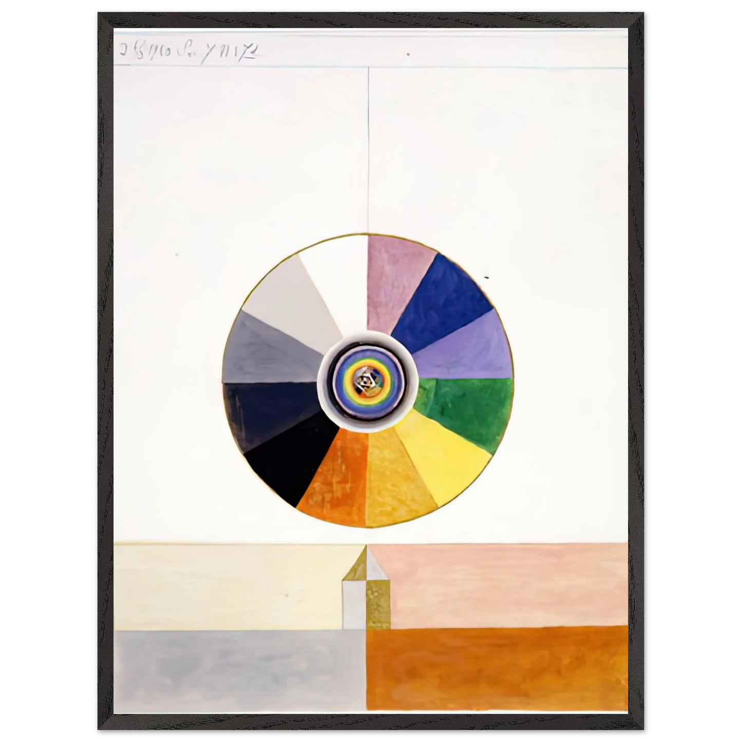 Hilma af Klint - SERIES VII NO 7D 1920 Wall art - 13x18 cm / 5x7 inches - Premium Wooden Framed Poster With Fine Art Paper-canvas - White frame