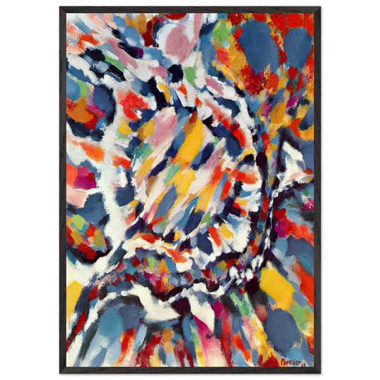 La Seve - 1963 - Alfred Manessier 70x100 cm / 28x40 inches Framed Art Print – Black Wooden Frame