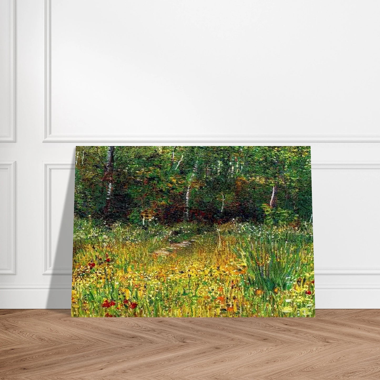 Park at Asnieres in Spring - Vincent van Gogh Brushed Aluminum Print - 70x100 cm / 28x40 inches | Vincent van Gogh Aluminum Print | Vincent van Gogh Prints