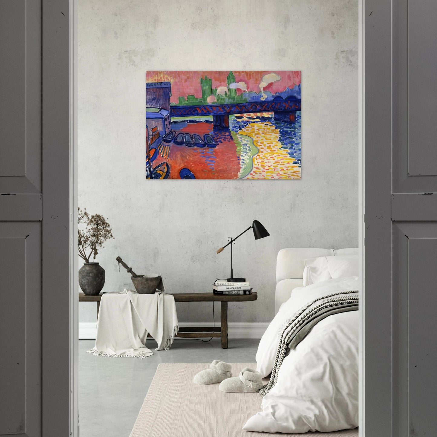 CHARING CROSS BRIDGE 1906 - Andre Derain Brushed Aluminum Print - 70x100 cm / 28x40 inches | Andre Derain Aluminum Print | Andre Derain Prints