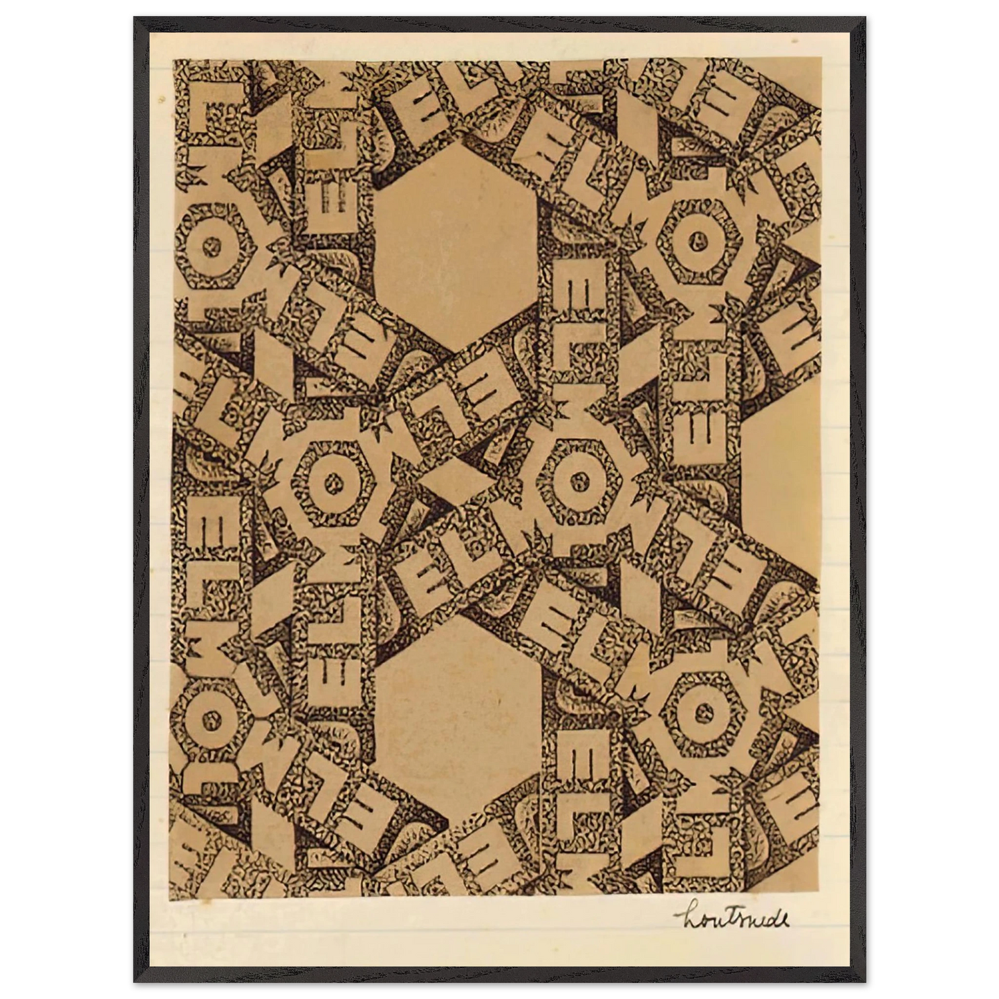 MC Escher - ESCHER (21) Wall Art - 30x40 cm / 12x16 inches - Premium Wooden Framed Poster With Fine Art Paper-canvas - Wood frame