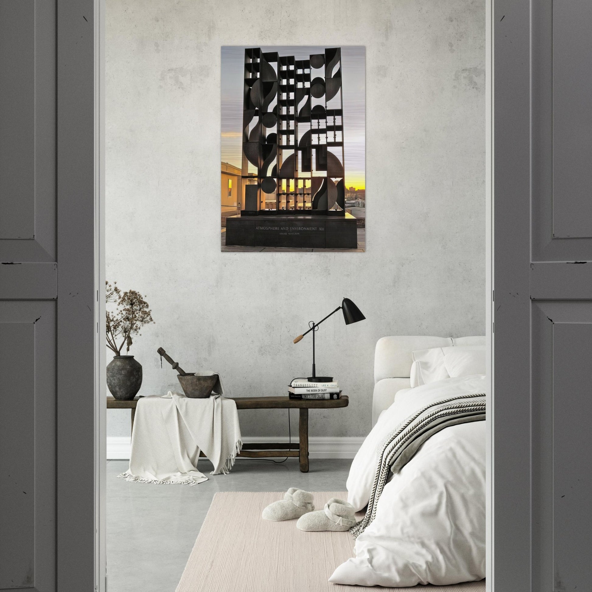 ATMOSHERE AND ENVIRONMENT XII 1970 - Louise Nevelson Brushed Aluminum Print - 70x100 cm / 28x40 inches | Louise Nevelson Aluminum Print | Louise Nevelson Prints