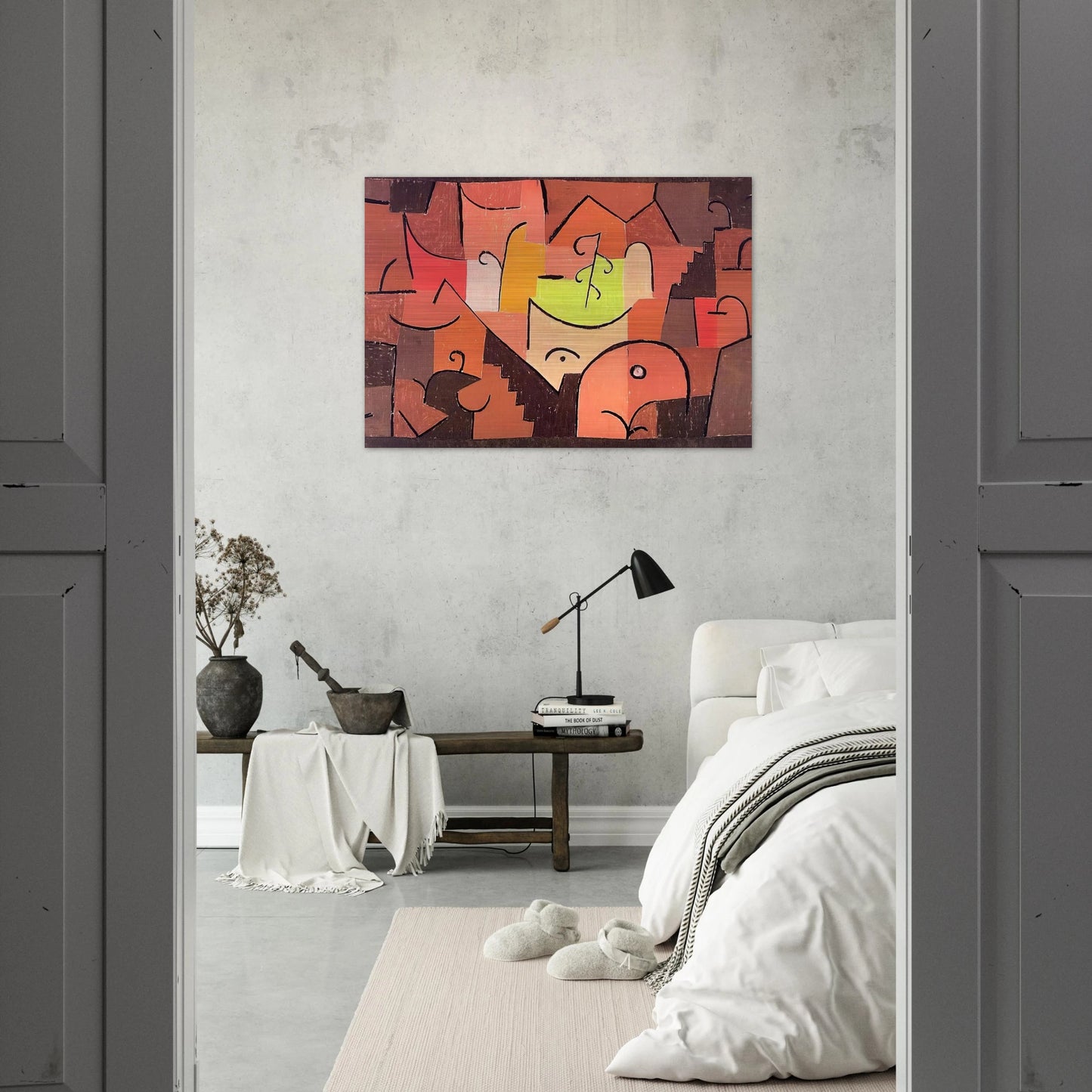 STAGE LANDSCAPE 1922 - Paul Klee Brushed Aluminum Print - 70x100 cm / 28x40 inches | Paul Klee Aluminum Print | Paul Klee Prints