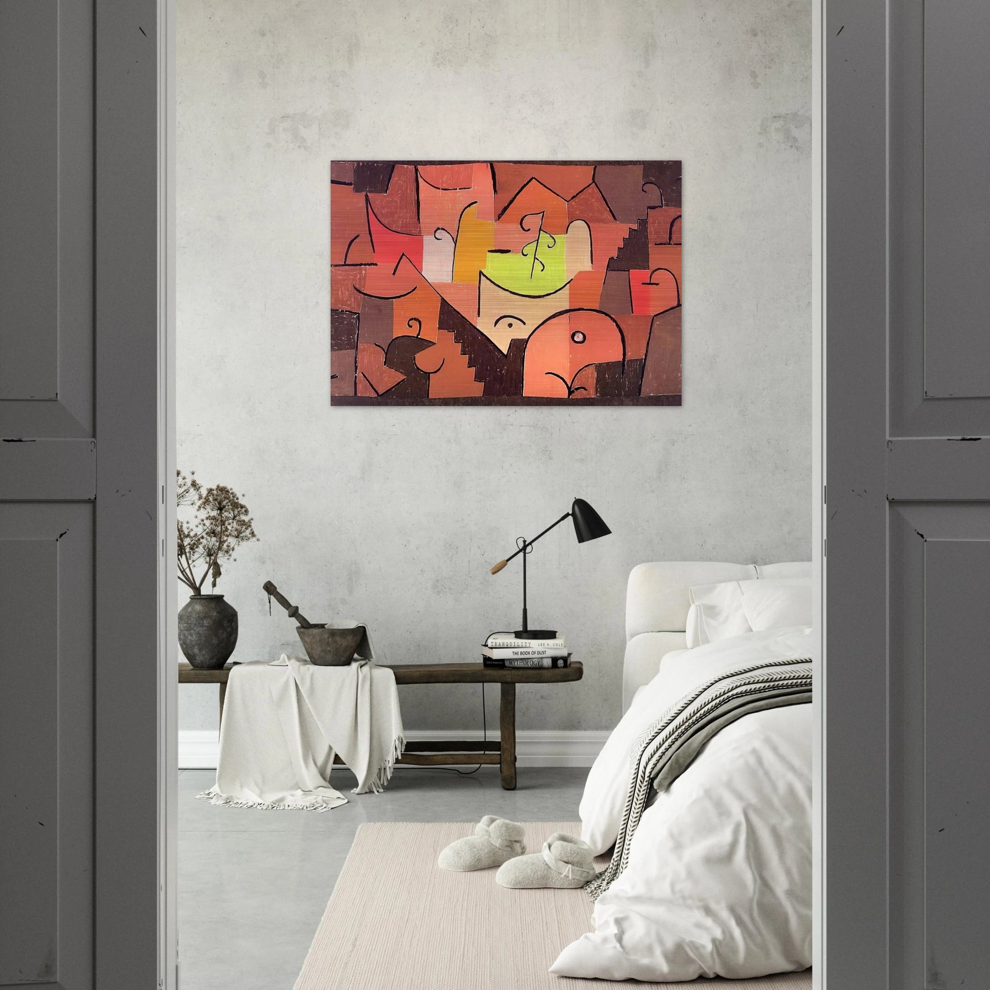 STAGE LANDSCAPE 1922 - Paul Klee Brushed Aluminum Print - 70x100 cm / 28x40 inches | Paul Klee Aluminum Print | Paul Klee Prints