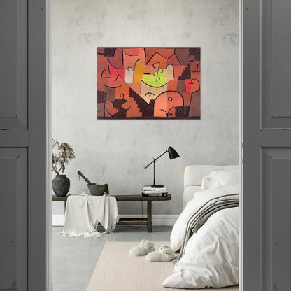 STAGE LANDSCAPE 1922 - Paul Klee Brushed Aluminum Print - 70x100 cm / 28x40 inches | Paul Klee Aluminum Print | Paul Klee Prints