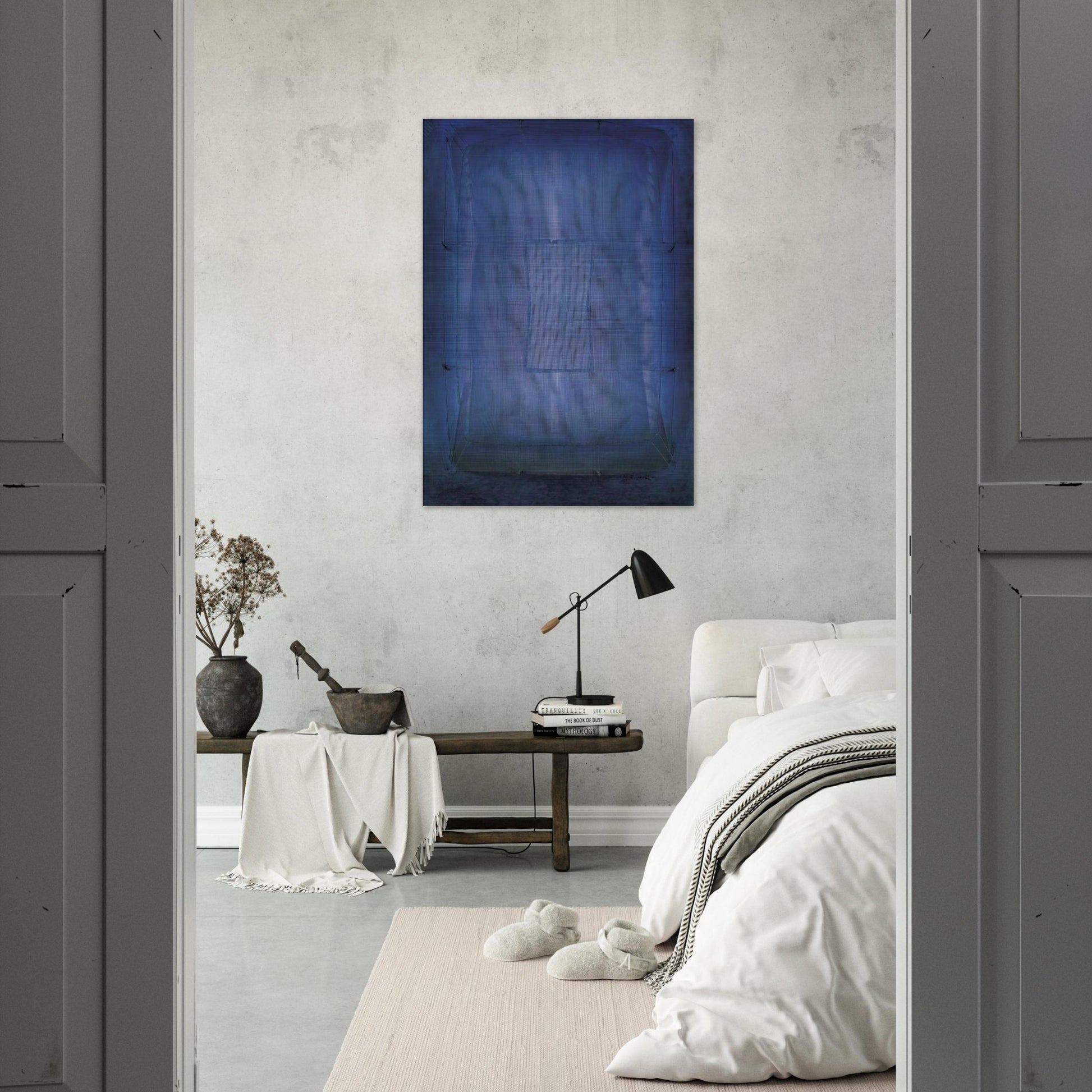 Azul - Art Informel - Manuel Rivera Brushed Aluminum Print - 70x100 cm / 28x40 inches | Manuel Rivera Aluminum Print | Manuel Rivera Prints