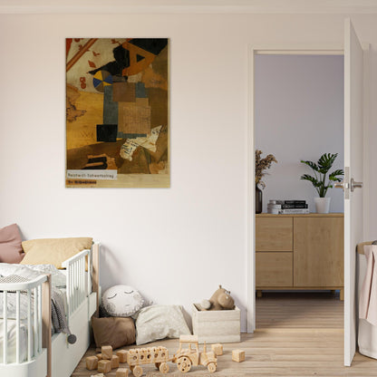 SANTA CLAUS 1922 - Kurt Schwitters Brushed Aluminum Print - 70x100 cm / 28x40 inches | Kurt Schwitters Aluminum Print | Kurt Schwitters Prints